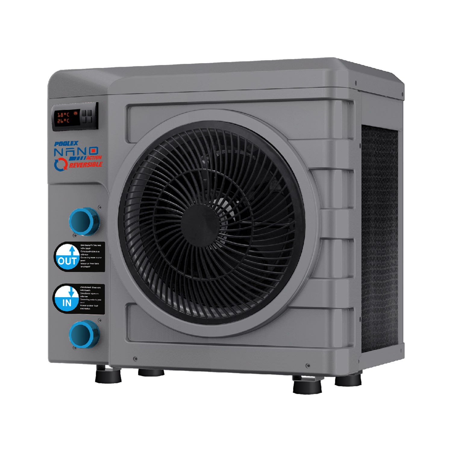 Nano Action Réversible 3 kw 21m3 pompe a chaleur Poolex